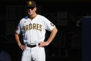 San Diego, CA, September 4, 2023: San Diego Padres manager Bob Melvin looks on against the Philadelphia Phillies at Petco Park on Monday, September 4, 2023 in San Diego, CA. (K.C. Alfred / The San Diego Union-Tribune)