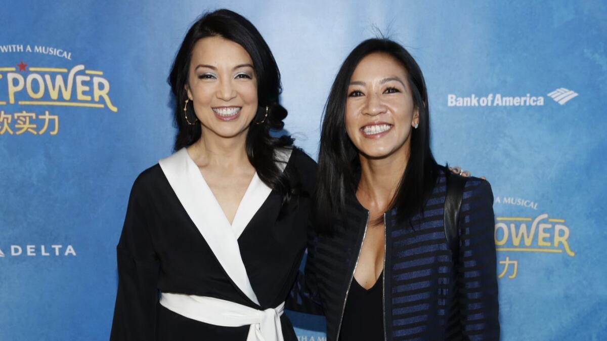 Ming-Na Wen, left, and Olympian Michelle Kwan.