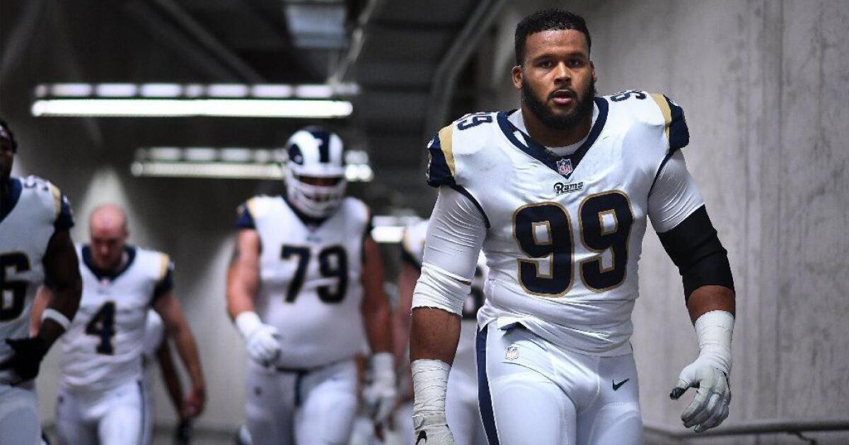 Rams' Aaron Donald to miss 1st game of career due to injury - The San Diego  Union-Tribune