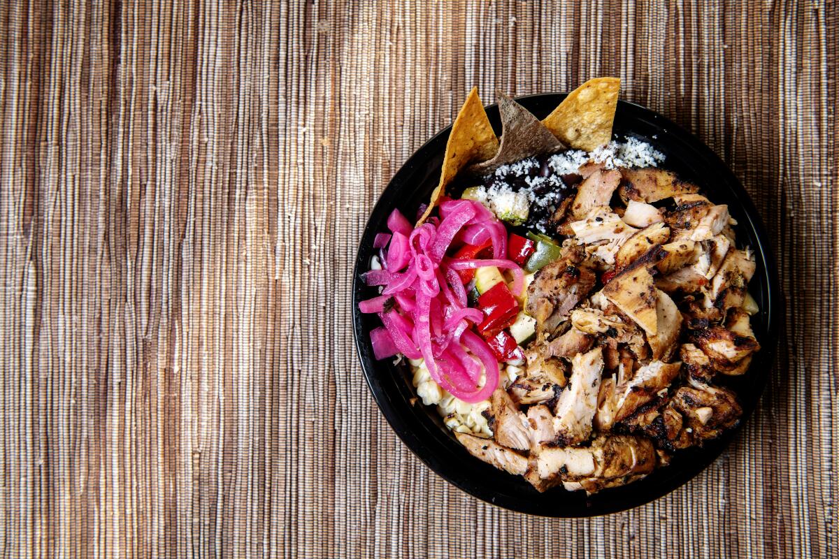 The Milpa bowl with grilled chicken
