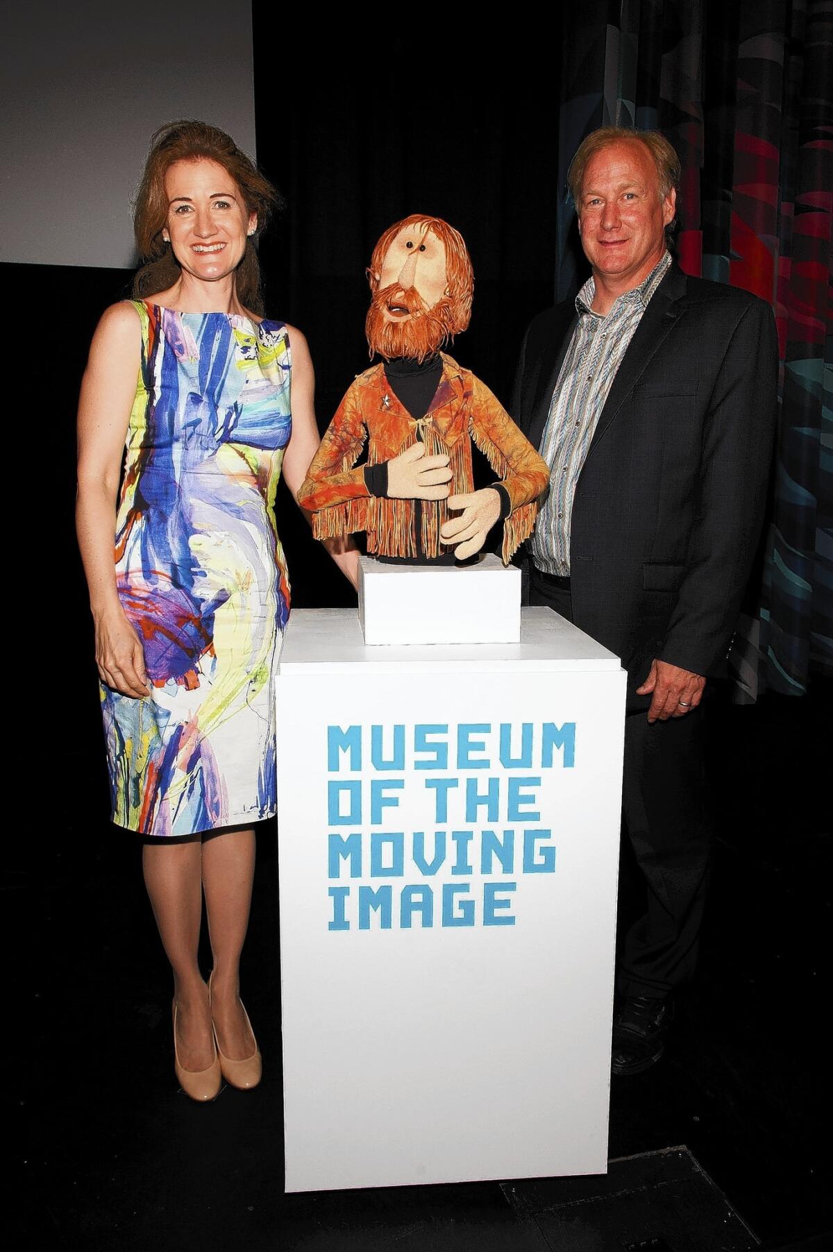 John Henson, son of Muppets creator Jim Henson, with his sister Cheryl in 2013; John Henson died Friday at 48.