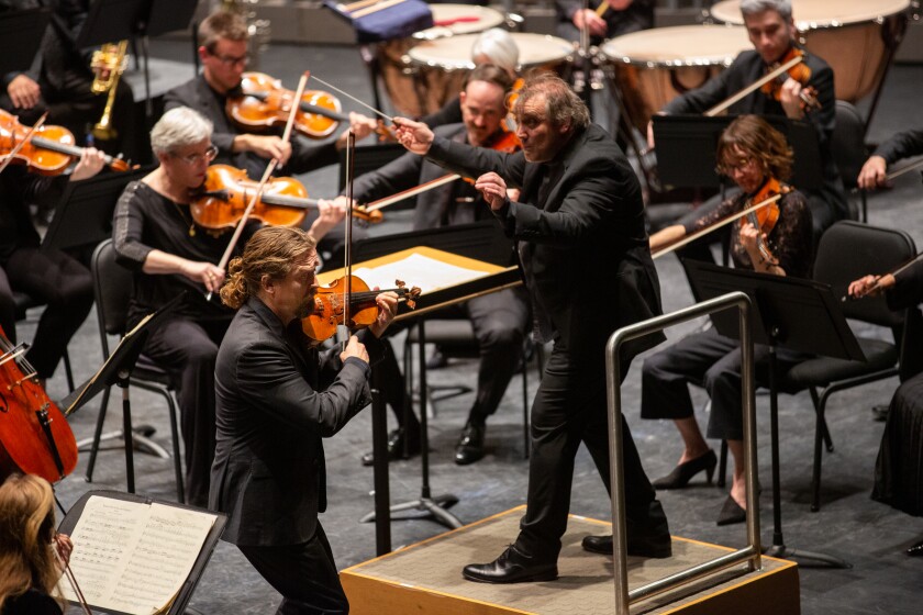 Jaime Martín conducts violinist Christian Tetzlaff and Los Angeles Chamber Orchestra on Feb. 7 at the Soraya in Northridge.