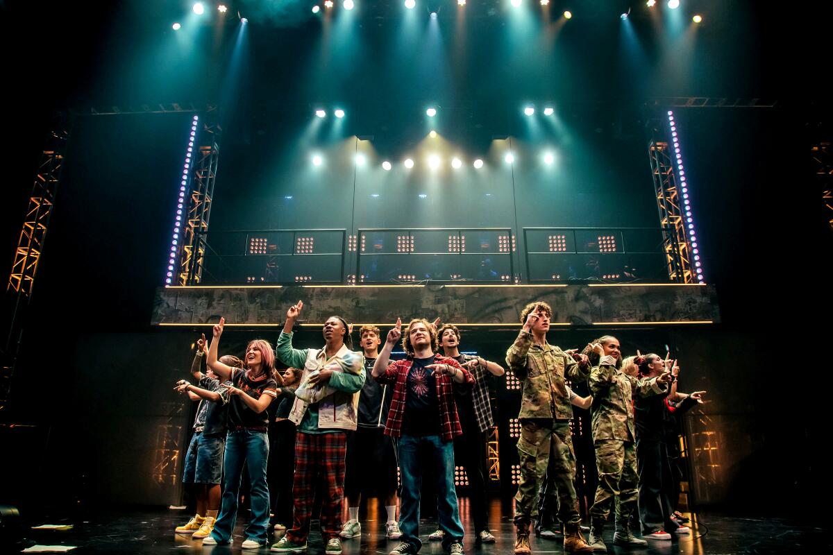 The cast of Green Day's "American Idiot" at the Mark Taper Forum.