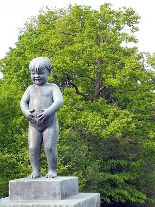 This sculpture is one of many populating a park in Oslo, Norway, named for the artist, Gustav Vigeland.