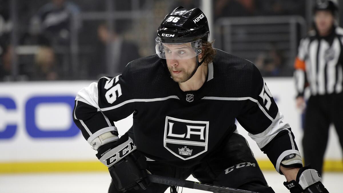 Kings' Kurtis MacDermid during a game against the Toronto Maple Leafs.
