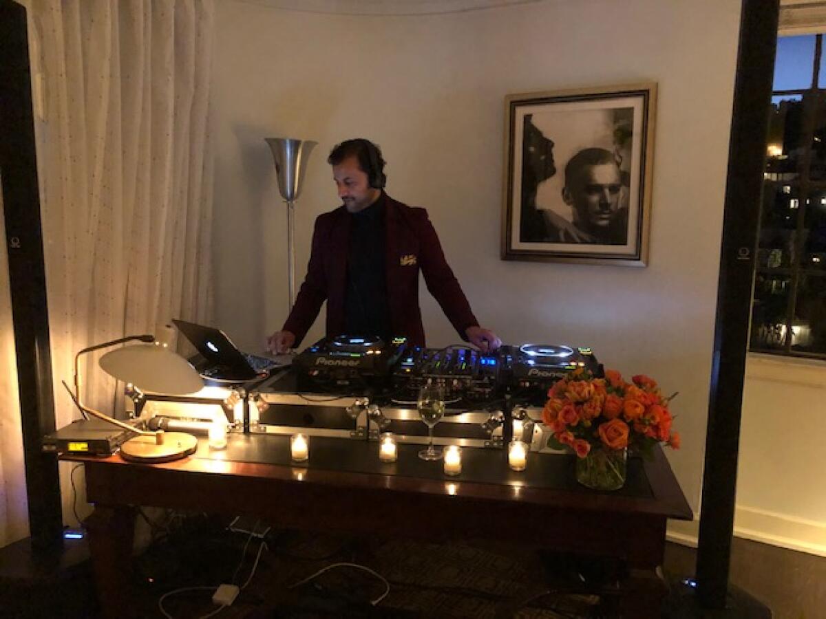 Chateau Marmont music director Arman Nafeei was the DJ.