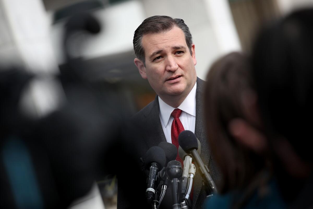Republican presidential candidate Sen. Ted Cruz addresses the bombings in Brussels on Tuesday.