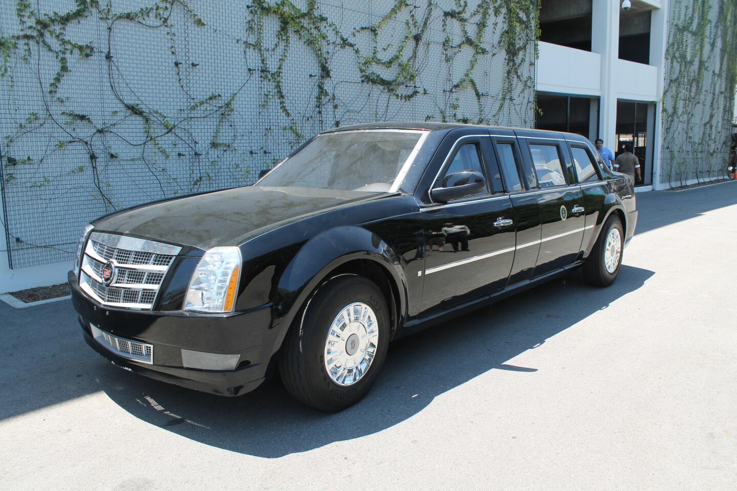 This full-scale replica of the armored limousine President Obama uses was featured prominently in the film 'White House Down,' starring Channing Tatum and Jamie Foxx.