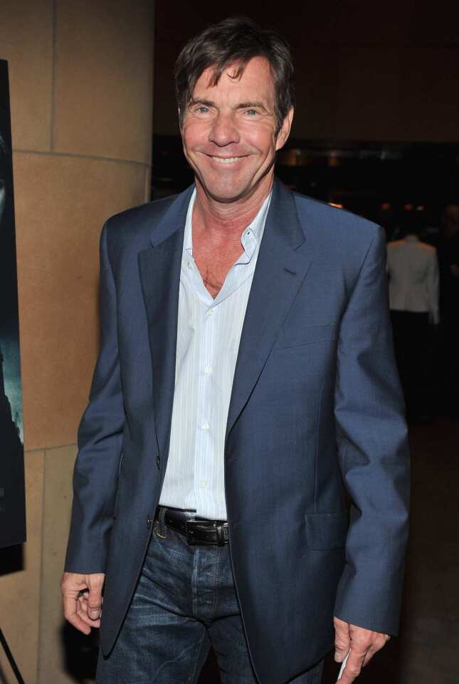 Dennis Quaid hit the red carpet in Hollywood on Wednesday night to celebrate the opening of his new thriller, "Beneath the Darkness." Quaid stars as a small-town mortician named Ely with a few skeletons in the closet.
