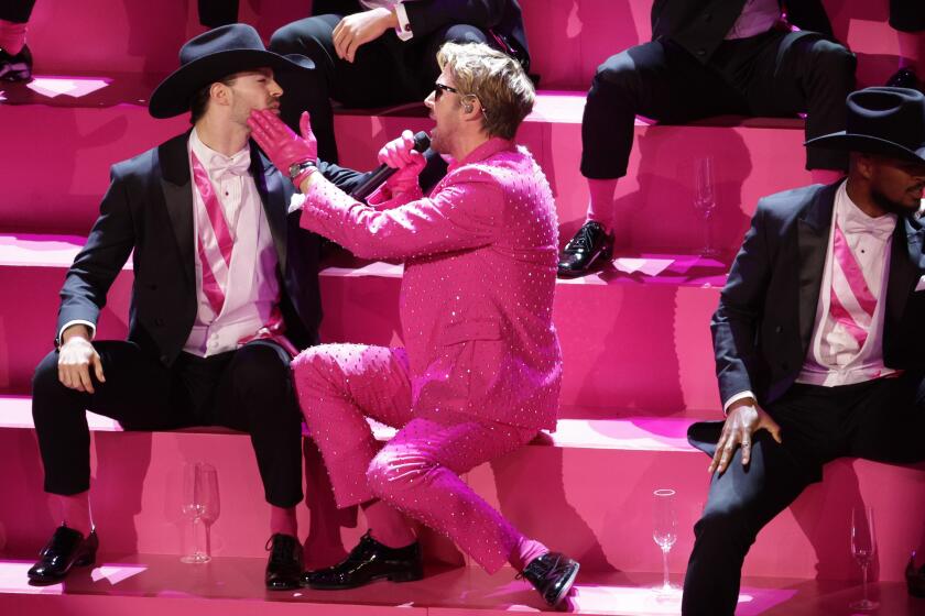 Hollywood, CA - March 10: Ryan Gosling during the live telecast of the 96th Annual Academy Awards in Dolby Theatre at Hollywood & Highland Center in Hollywood, CA, Sunday, March 10, 2024. (Myung J. Chun / Los Angeles Times)