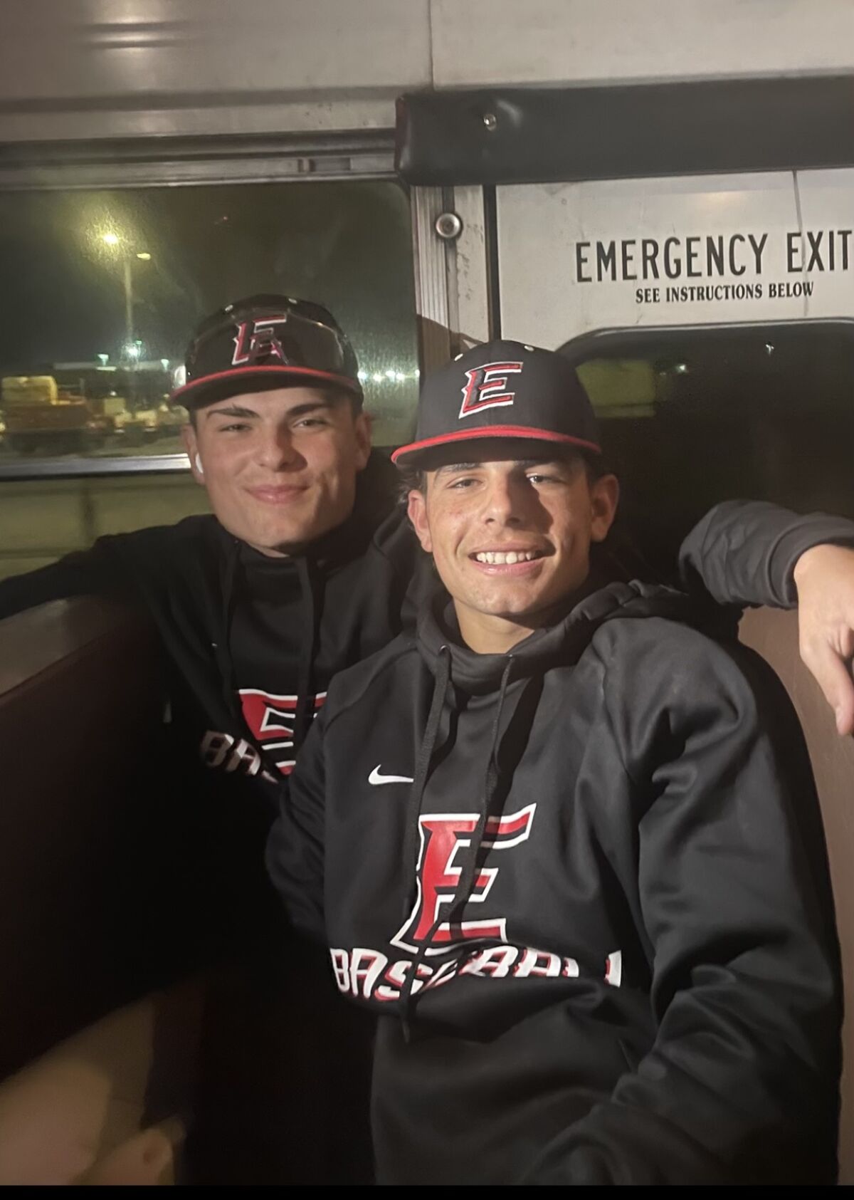 Etiwanda's Ebel brothers, Brady, left, and Trey combined to go eight for nine against Foothill.