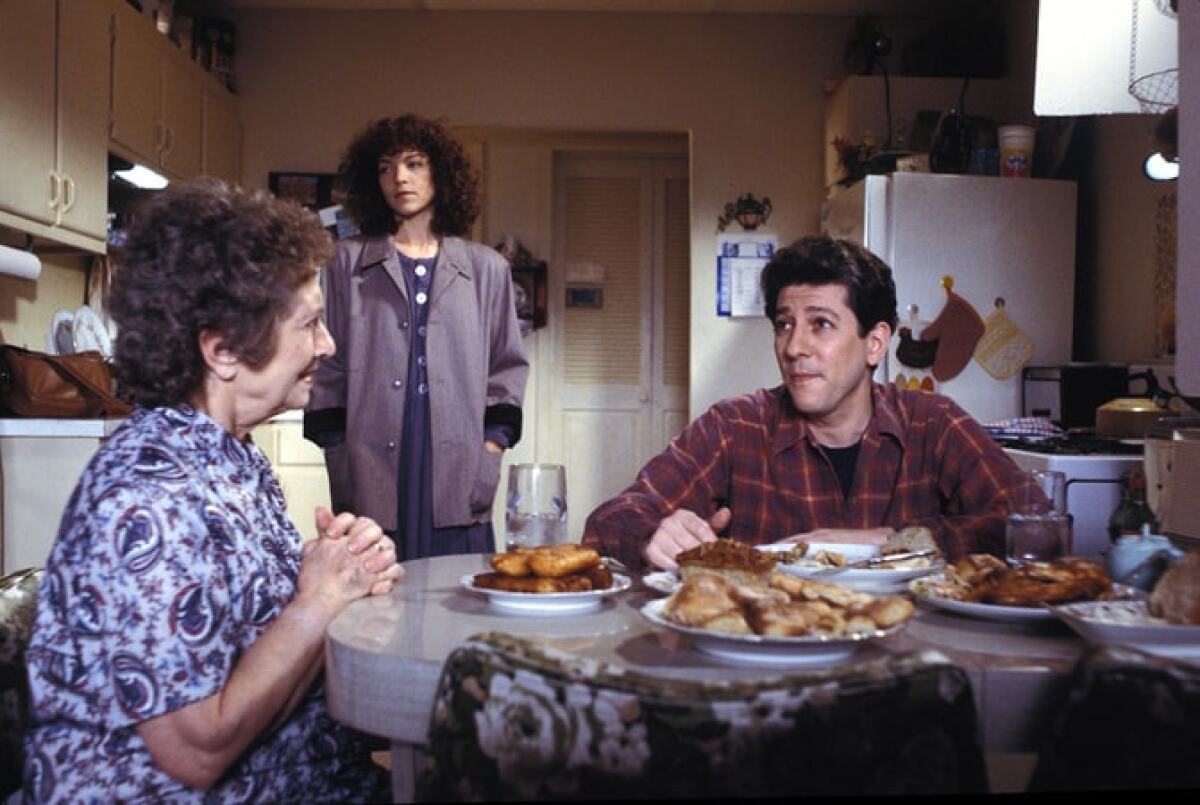 Reizl Bozyk, left, Amy Irving and Peter Riegert in Joan Micklin Silver's "Crossing Delancey."