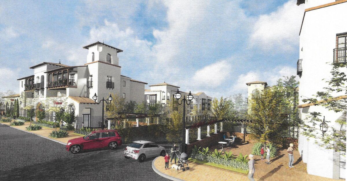A rendering of the proposed Fairfield mixed-use development.