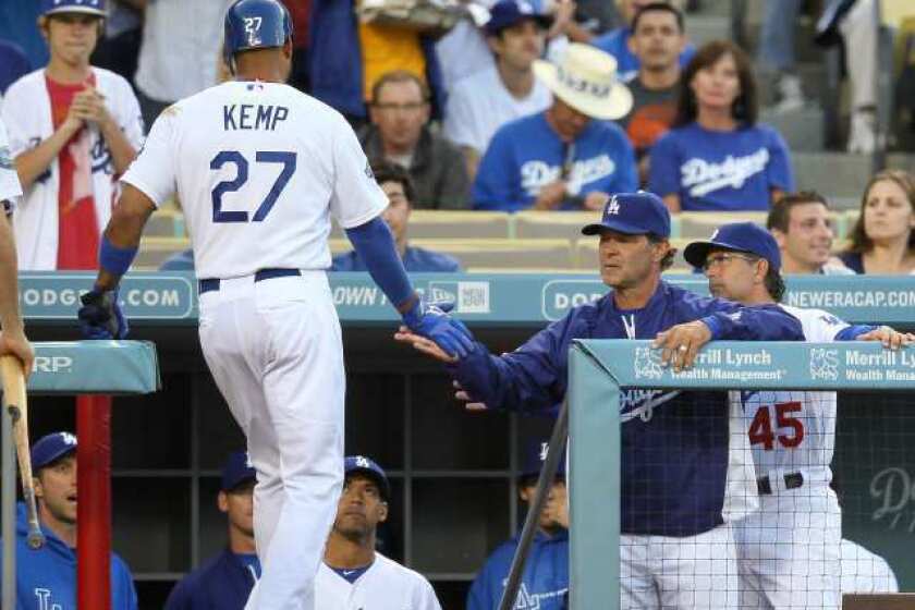 Matt Kemp is back on the disabled list because of a strained hamstring.