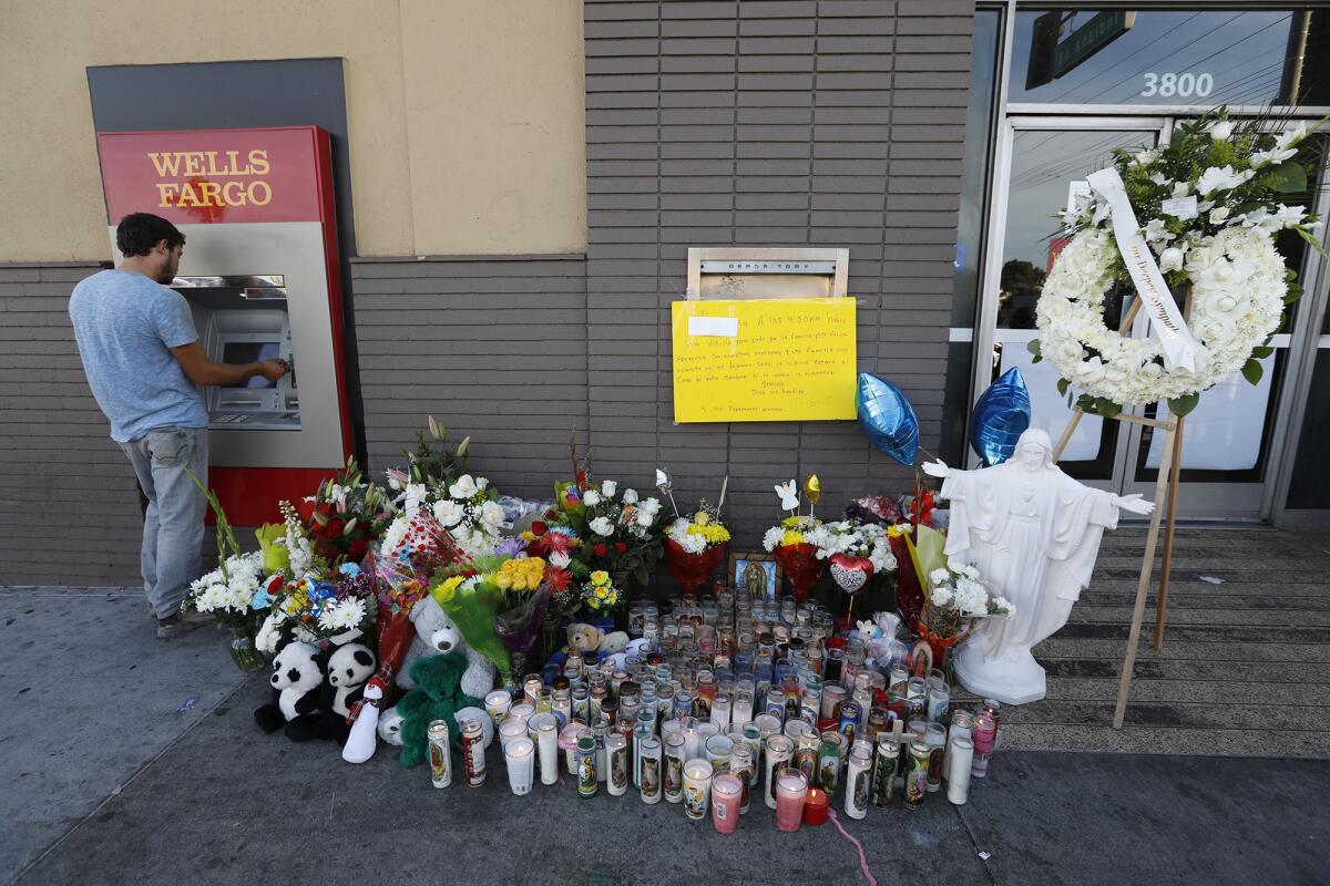 A memorial for Jose Luis Hernandez and his brother Marcos.