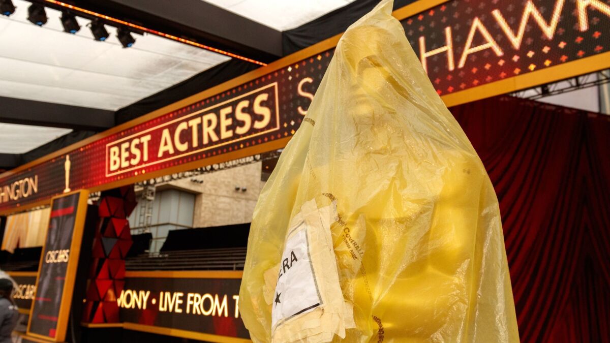 As we wait for the 2018 Academy Awards broadcast, Oscar isn't the only thing that's under wraps. The Oscars air Sunday, March 2, at 5 p.m. on ABC.