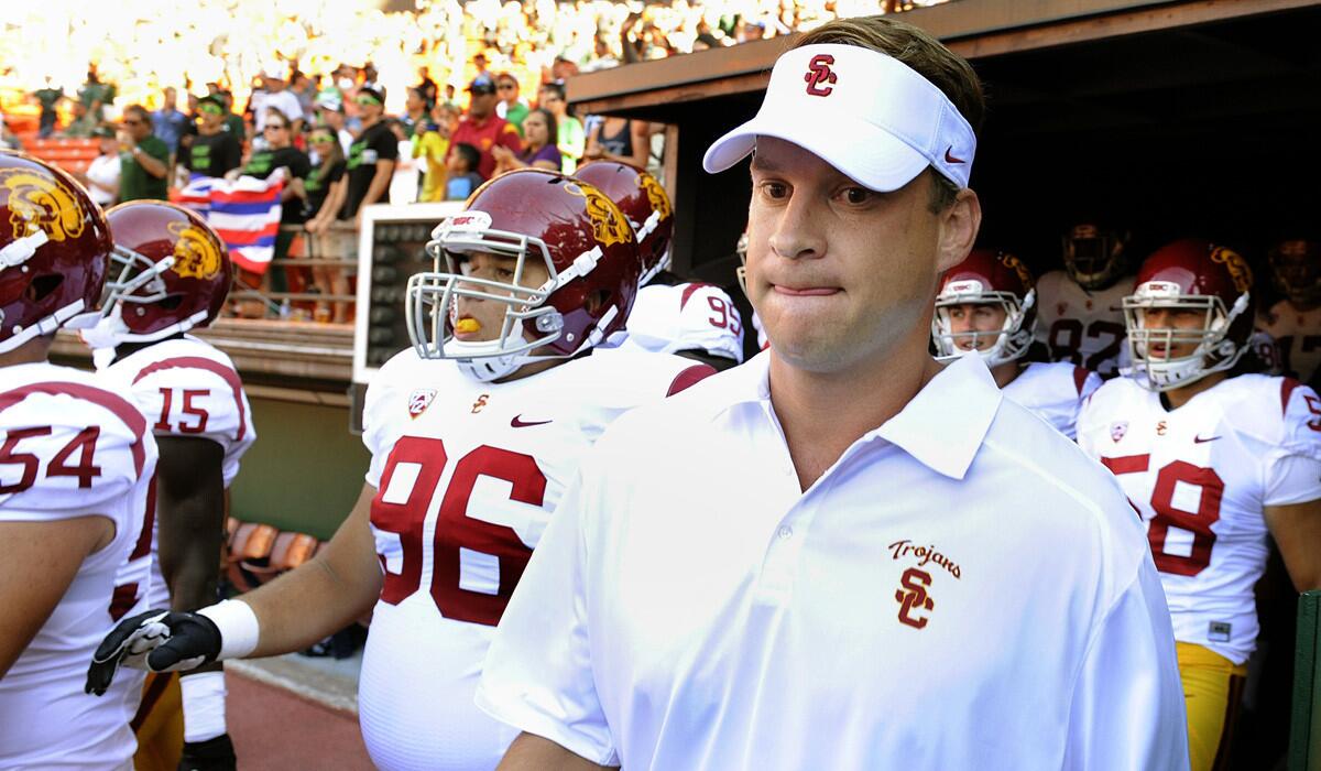 Former USC coach Lane Kiffin could be on the opposite sideline from the Trojans in the 2016 Cowboys Classic if he's still the Alabama offensive coordinator.