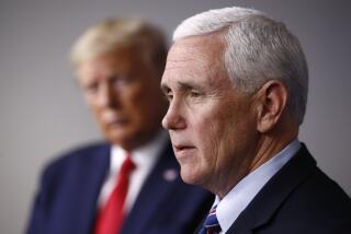 FILE - Vice President Mike Pence speaks alongside President Donald Trump during a coronavirus task force briefing at the White House in Washington on March 22, 2020. Former Vice President Mike Pence is refuting claims from ex-President Donald Trump's legal team that Trump never asked him to reject votes from certain states while certifying the 2020 election. (AP Photo/Patrick Semansky, File)