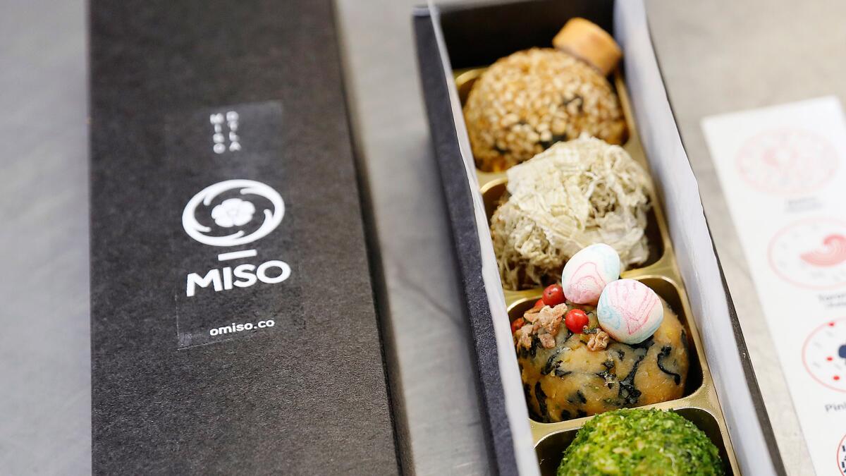 Omiso instant miso soup balls.