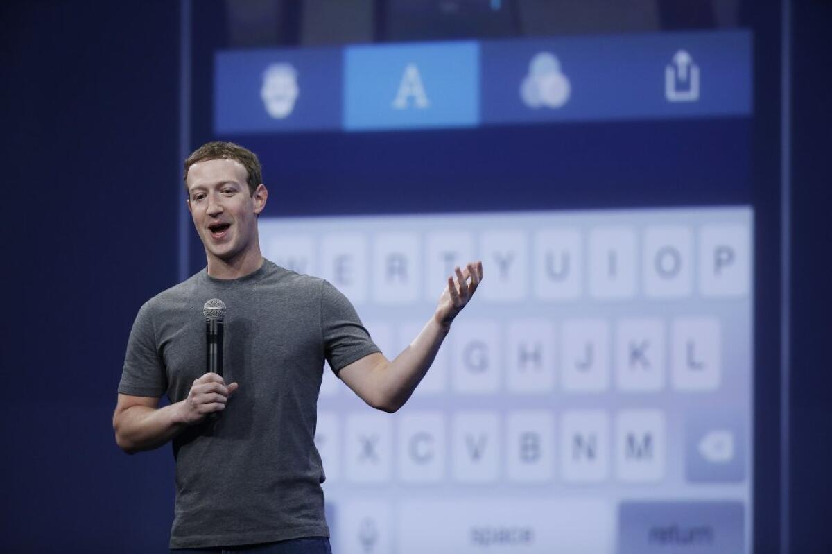 Mark Zuckerberg speaks at the Facebook F8 Developer Conference in San Francisco. The social media giant beat analysts' estimates for their third-quarter financial earnings.