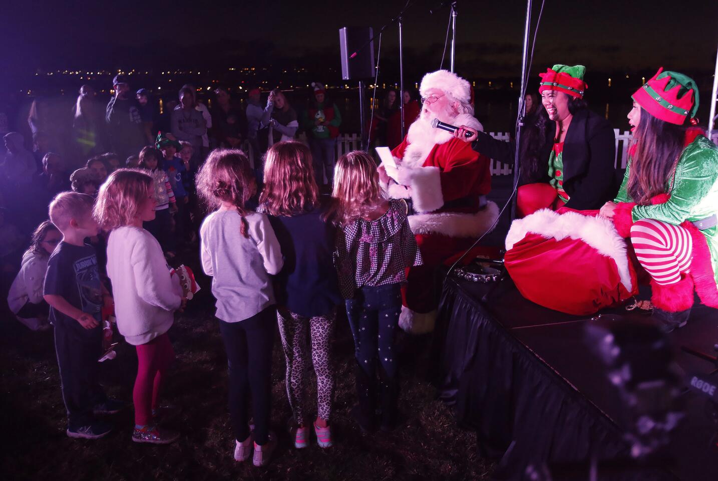 Newport Dunes Waterfront Resort annual tree lighting ceremony