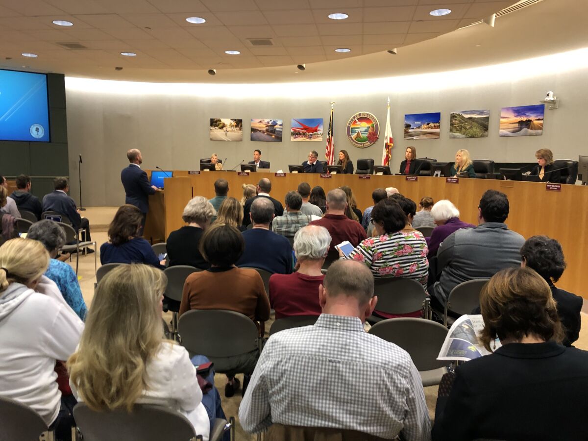 The meeting lasted well after midnight and more than 100 public speakers weighed in, a figure that might be a record for Encinitas.