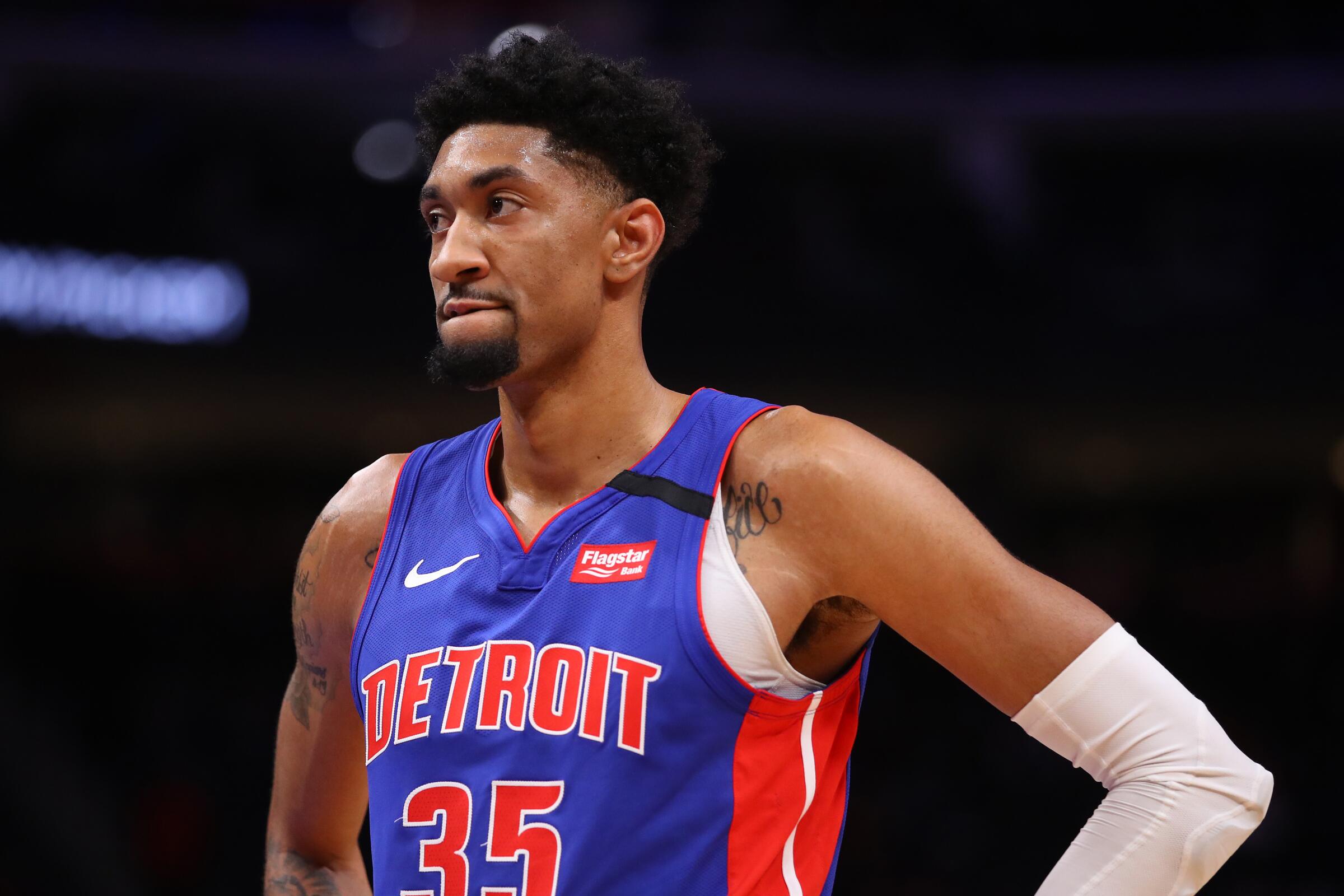 Detroit Pistons forward Christian Wood is among the athletes from around the world who have tested positive for the coronavirus.