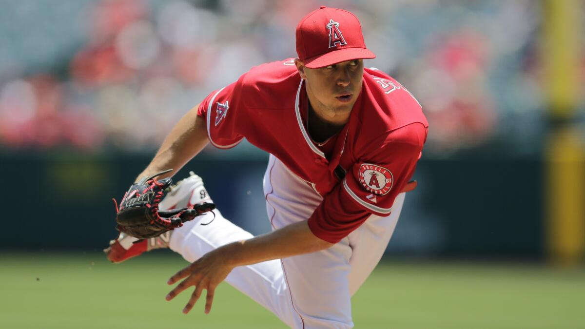 The Angels placed starting pitcher Tyler Skaggs on the disabled list Friday because of a forearm injury.