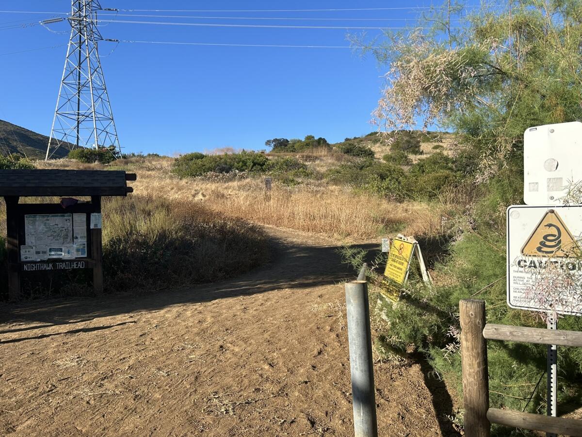 The Nighthawk trailhead in San Diego County.