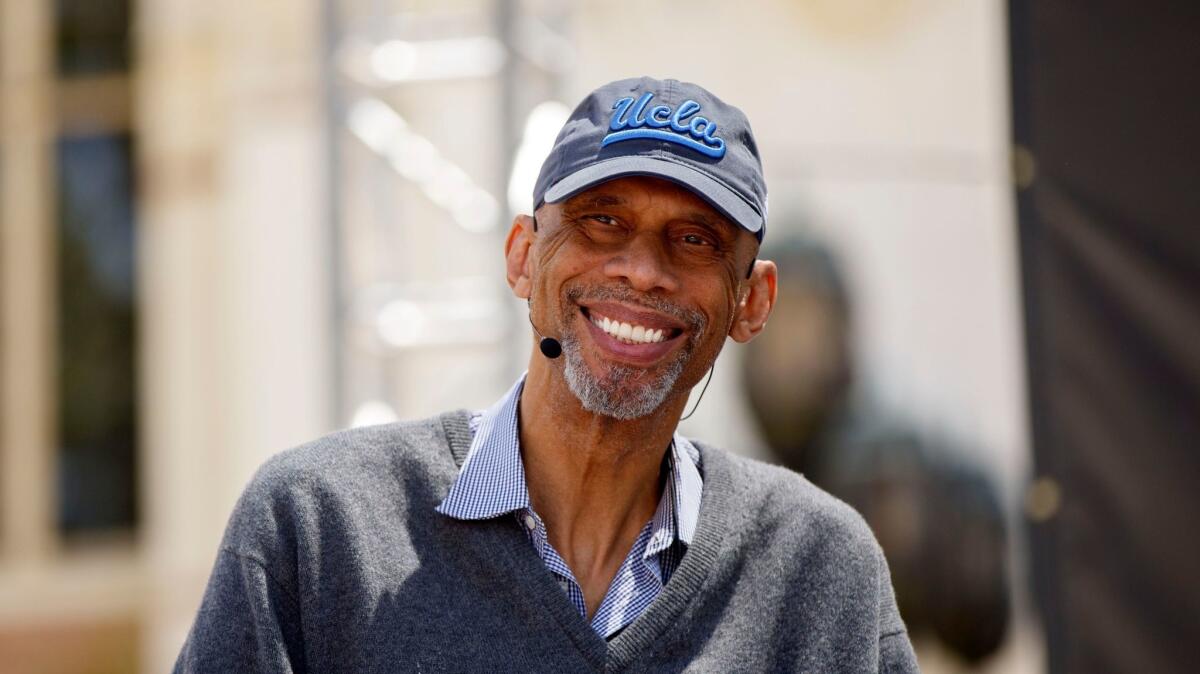 Kareem Abdul-Jabbar appeared at the Los Angeles Times Festival of Books.