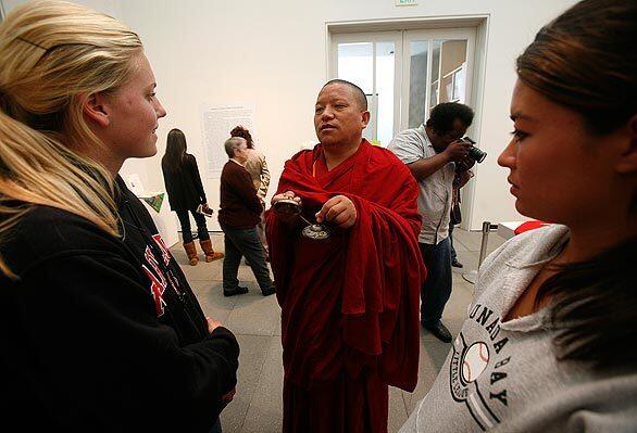 Mingling with monks