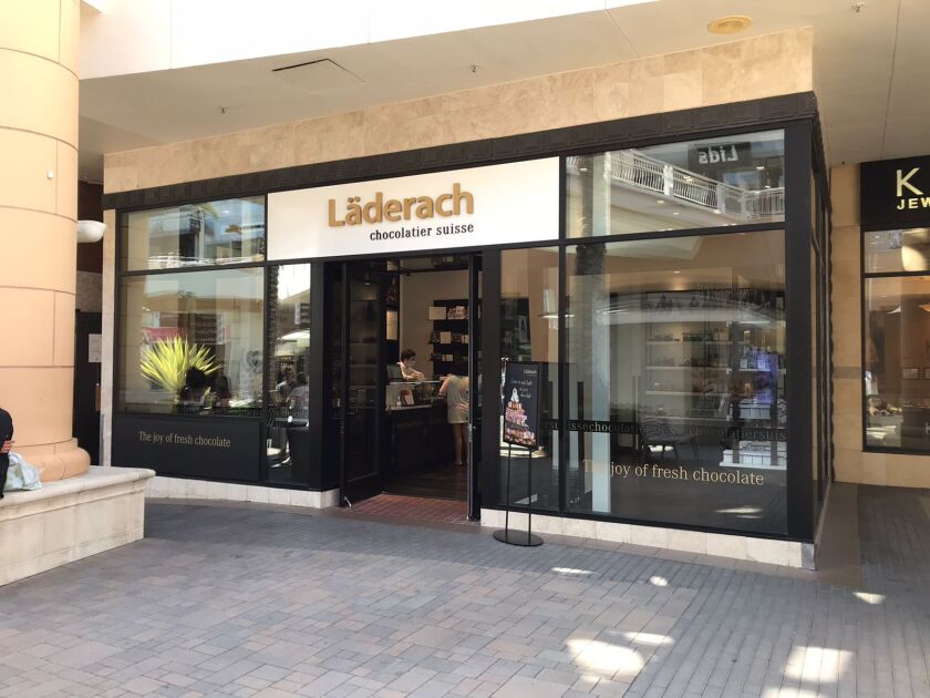 Swiss chocolatier Läderach opened its first California store at Fashion Valley in San Diego on Aug. 28.