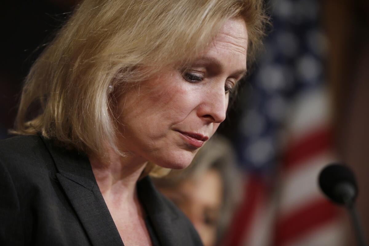 A bill seeking to stem the rise of sexual assaults in the military died Thursday after senators from both parties voted it down. Sen. Kirsten Gillibrand (D-N.Y.) pushed the issue to prominence during this congressional session.