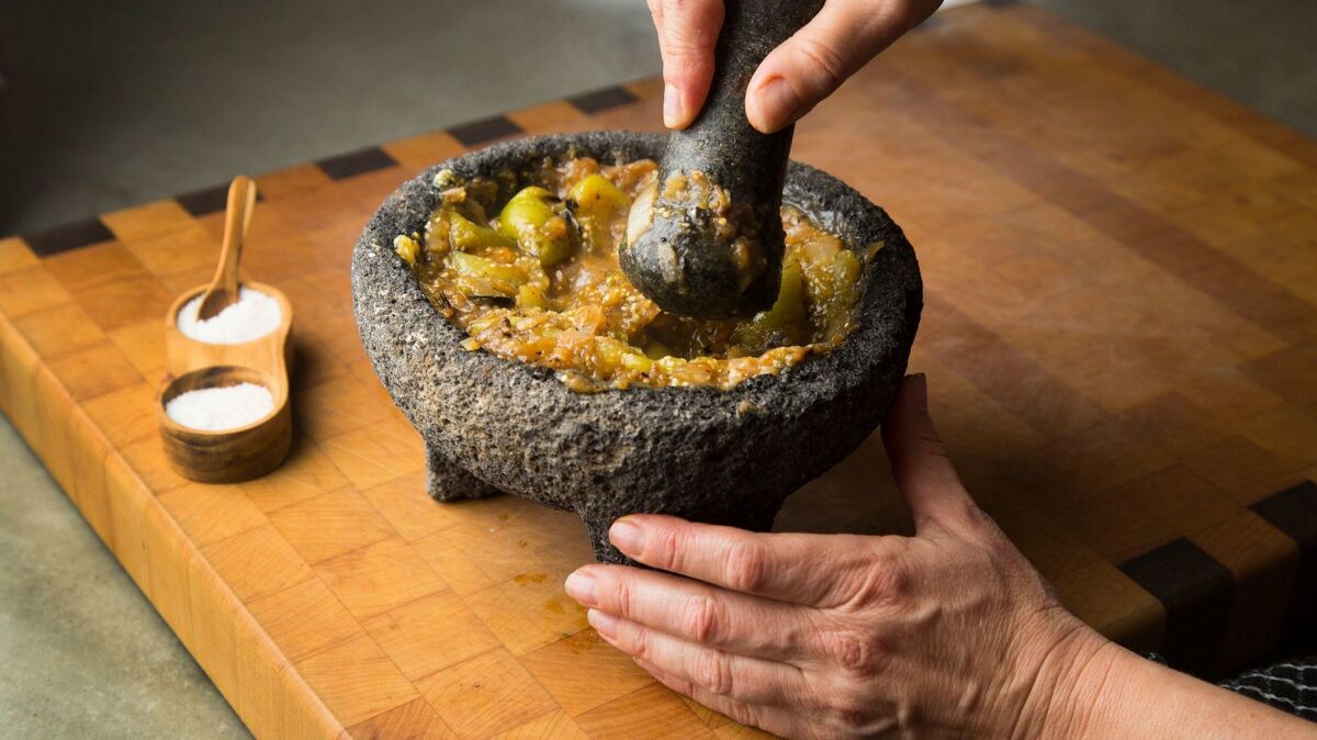 A molcajete is an ancient Mexican version of a mortar and pestle.