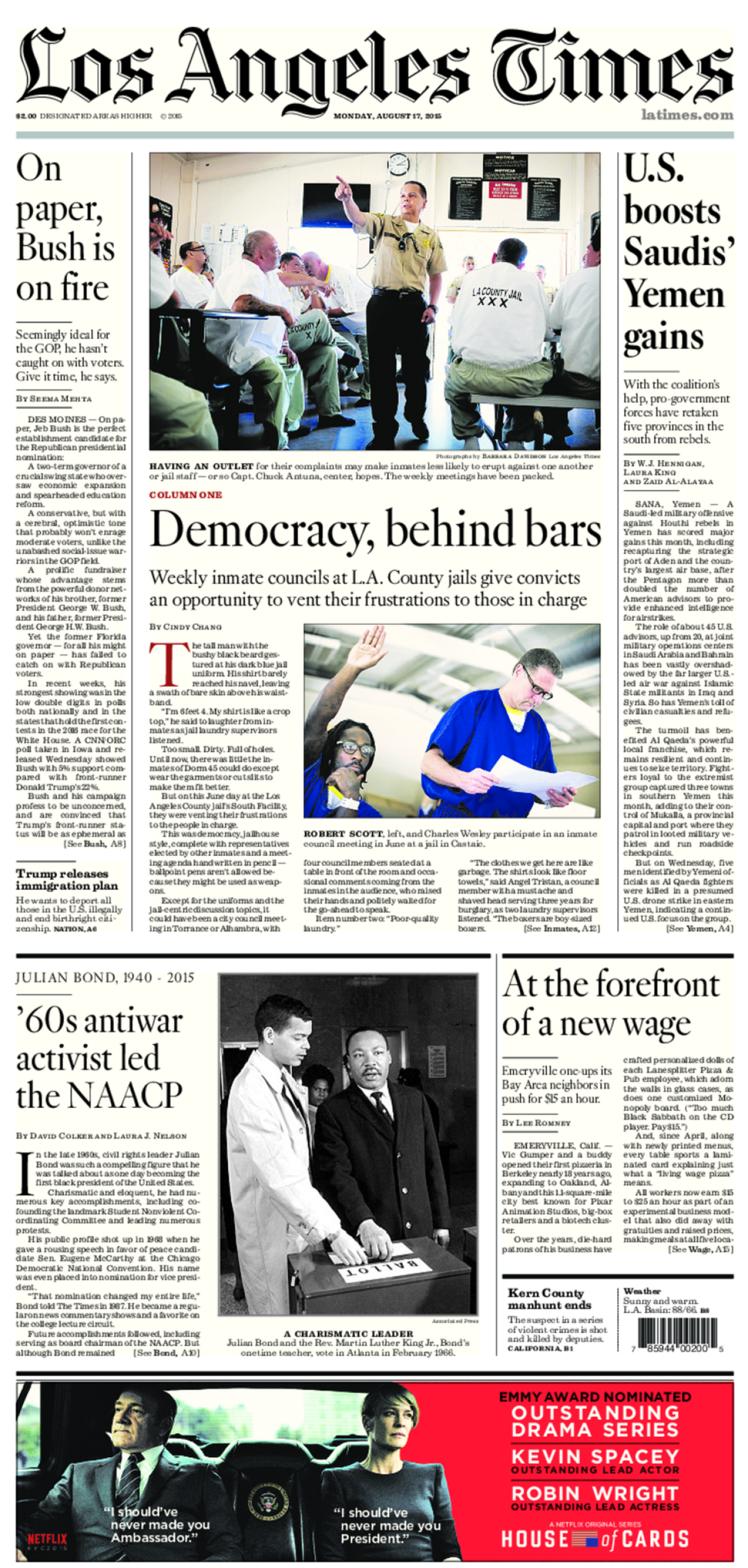 The front page