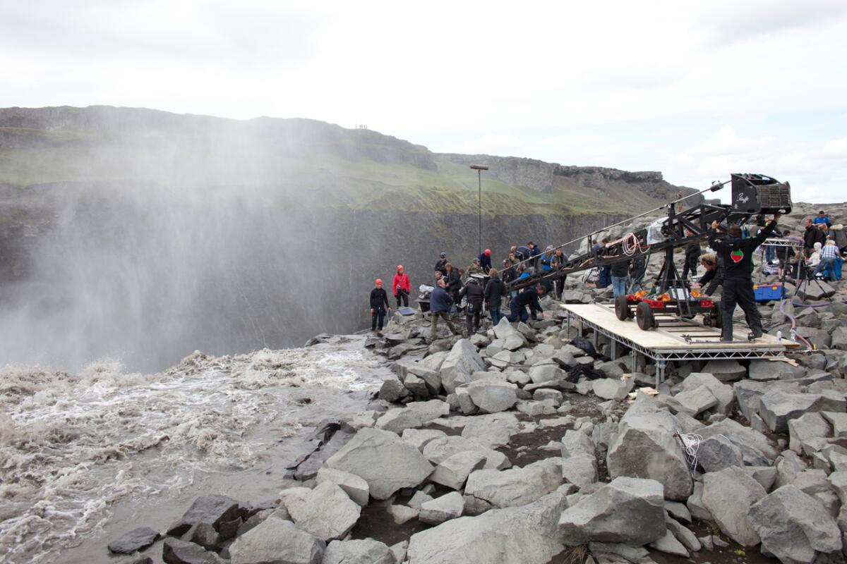 A scene from the filming of "Prometheus," which shot in Iceland