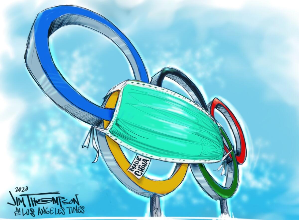 Coronavirus Olympics cartoon for March 6, 2020.