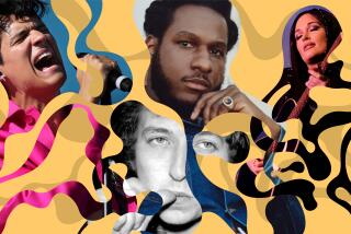 Clockwise from top left: Omar Apollo, Leon Bridges, Kacey Musgraves and Bob Dylan