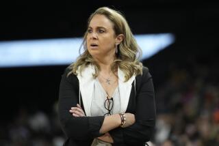 Las Vegas Aces head coach Becky Hammon looks on during a WNBA game against the Dallas Wings