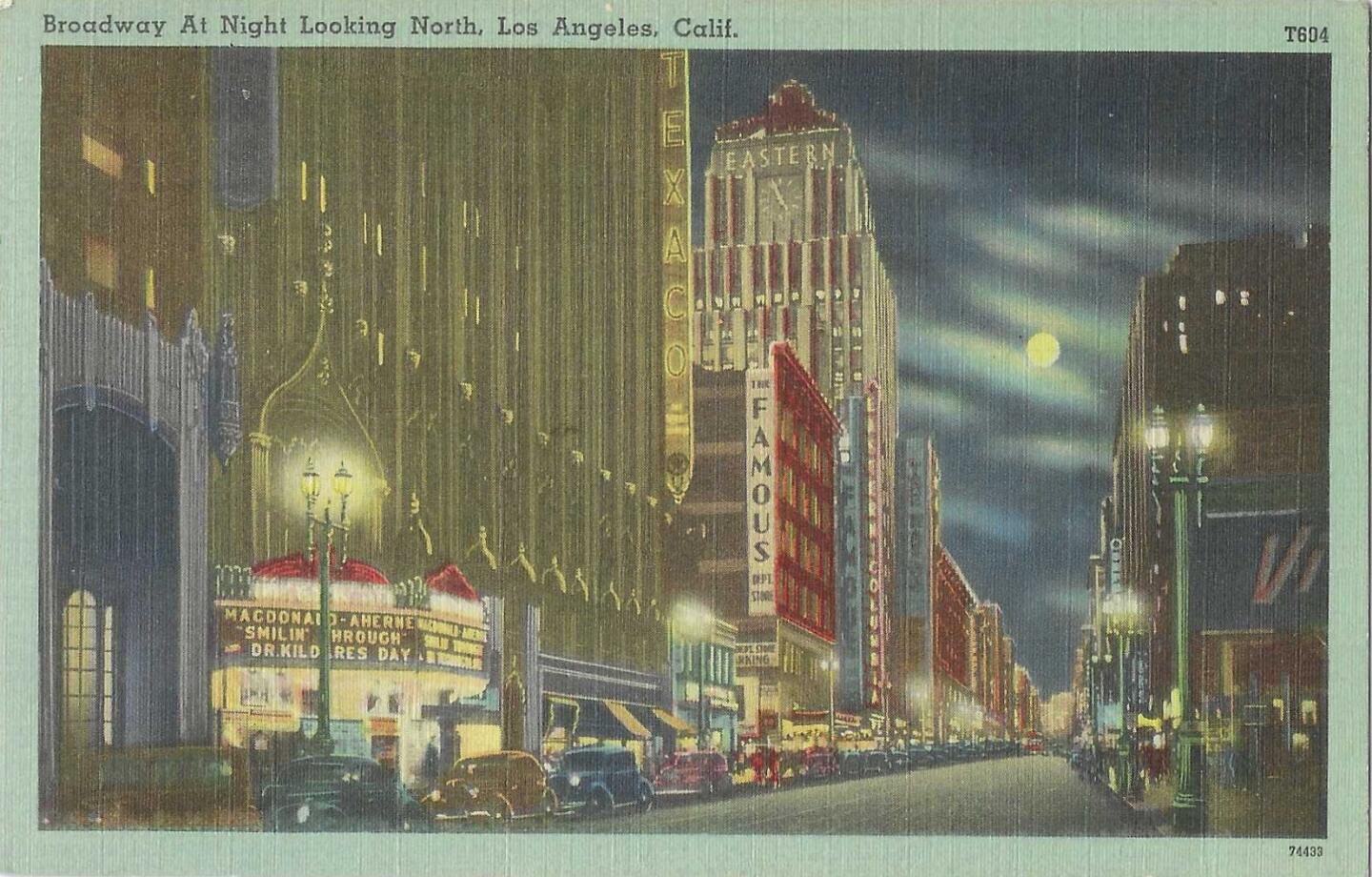 Broadway vintage postcard