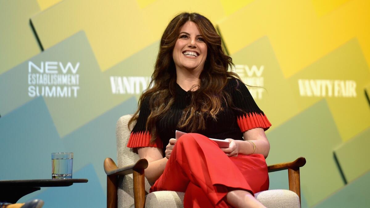 Monica Lewinsky at the 2018 Vanity Fair New Establishment Summit in October at the Wallis Annenberg Center for the Performing Arts in Beverly Hills.