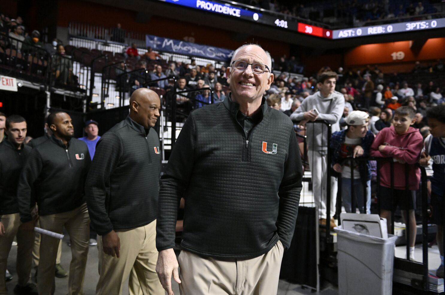 Jim Larrañaga wins 700th game, Miami tops Providence 74-64 - The San Diego  Union-Tribune