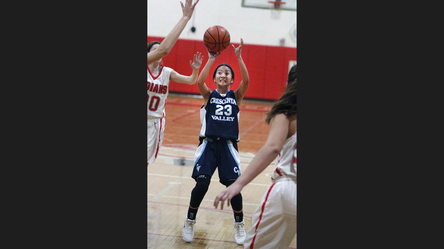 Photo Gallery: Crescenta Valley girls' basketball wins overtime Pacific League game against Burroughs