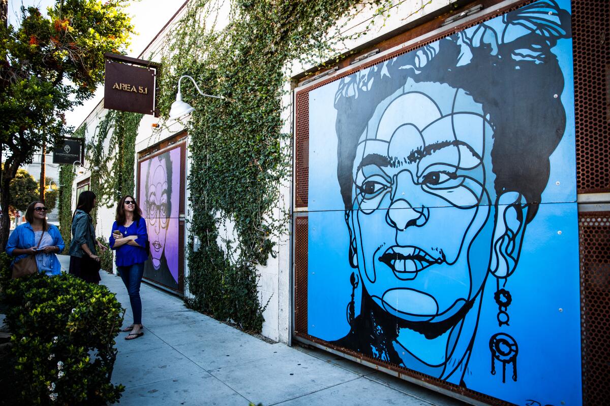 A colorful murals in the Funk Zone neighborhood in Santa Barbara.