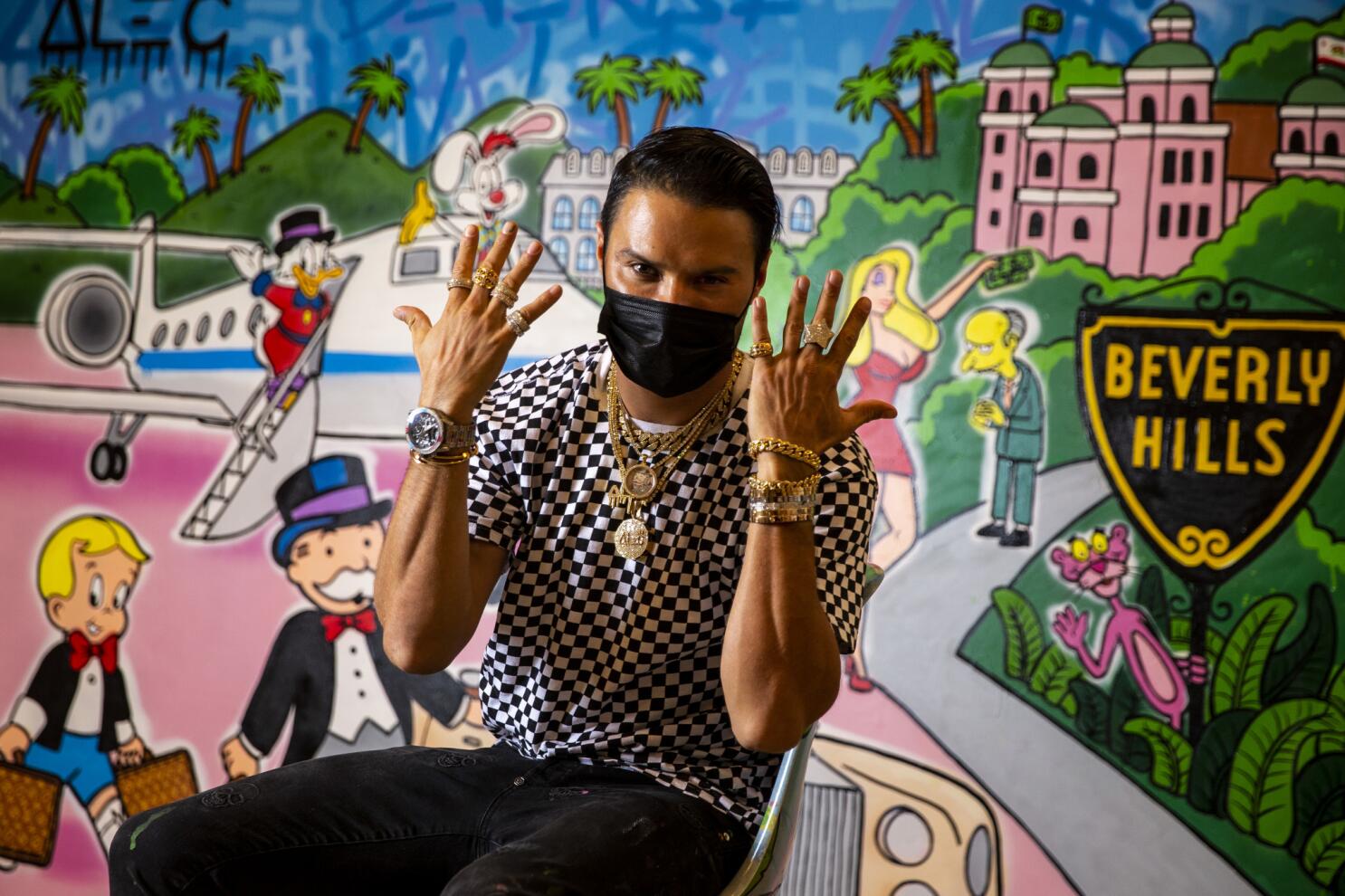 Street artist Alec Monopoly is a blinged-out, socially engaged paradox -  Los Angeles Times