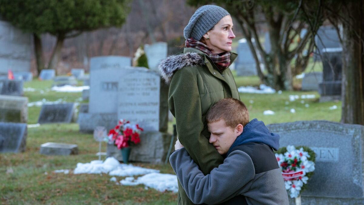 Julia Roberts and Lucas Hedges in "Ben Is Back."