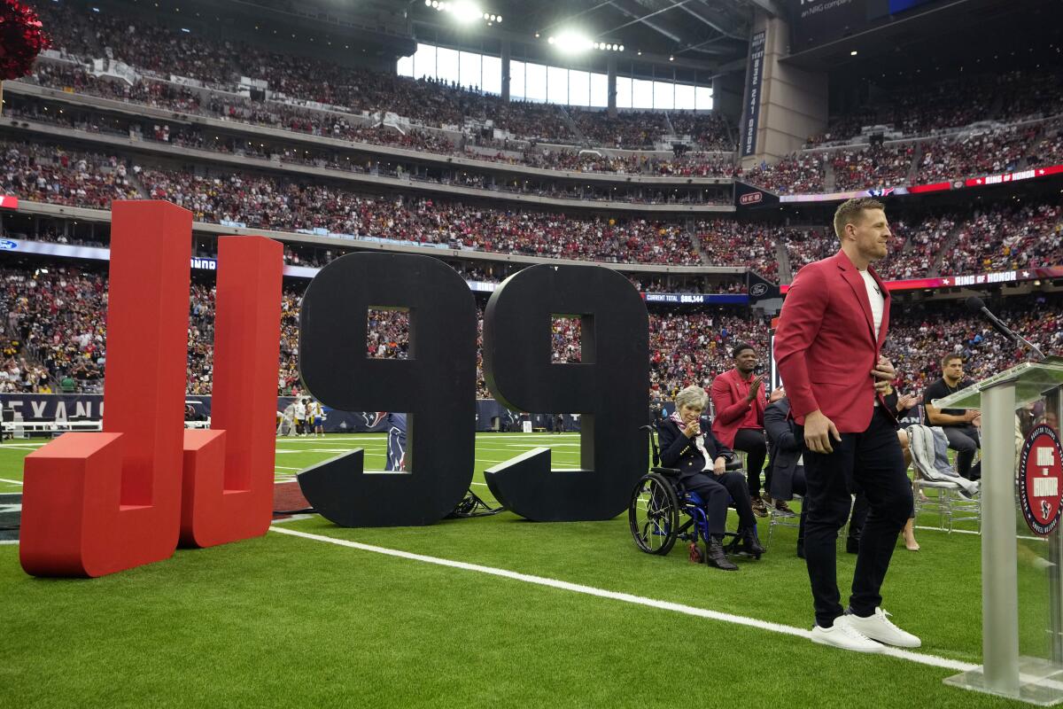Houston Texans - Texans DE J.J. Watt spoke to the media today