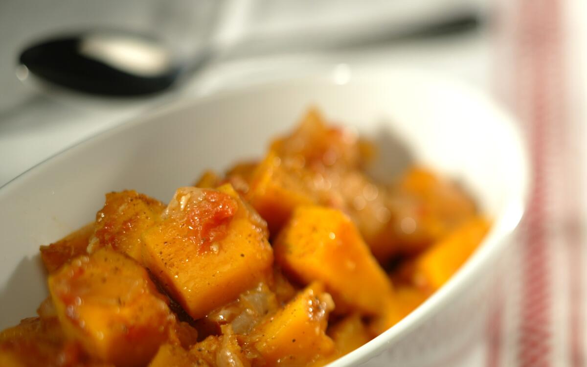 Butternut squash with sweet spices