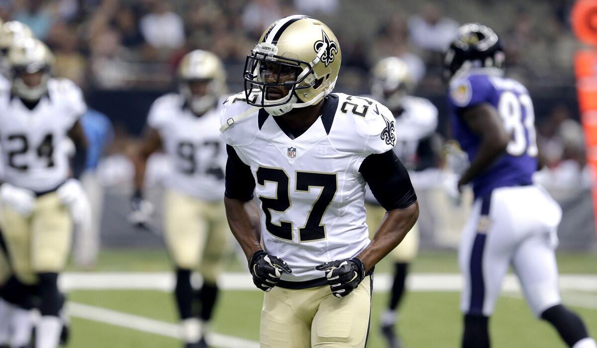 Cornerback Champ Bailey (27) was cut by the New Orleans Saints on Saturday.