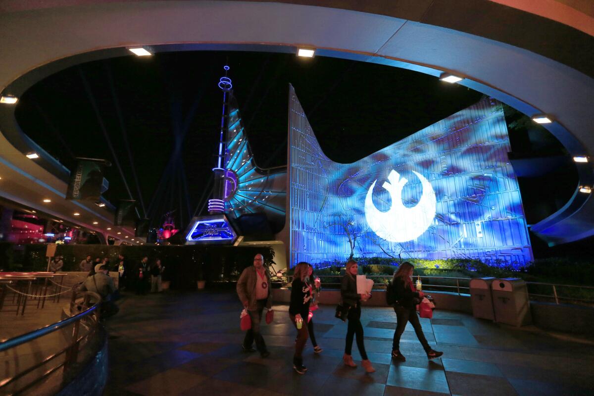 Tomorrowland area has been transformed to celebrate "Star Wars."